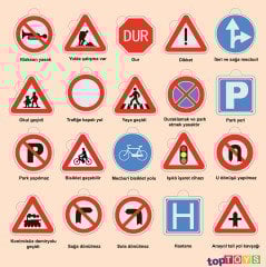 Toptoys Trafik İşaretleri  Ahşap Puzzle