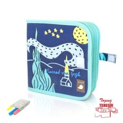 Mini Karalama Defteri (Van Gogh - 4'lü tozsuz tebeşir dahildir