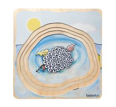 Kat Kat Kurbağa Ahşap Puzzle