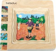 Kat Kat Pirinç Ahşap Puzzle
