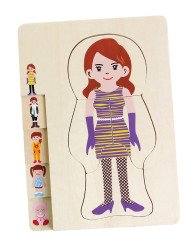 Kat Kat Kadın Ahşap Puzzle