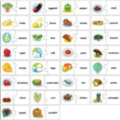 Eşleştir Yiyecek Mukavva Puzzle