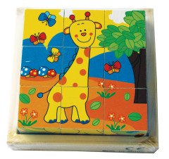 Toptoys Ahşap Hayvanlar Küp Puzzle