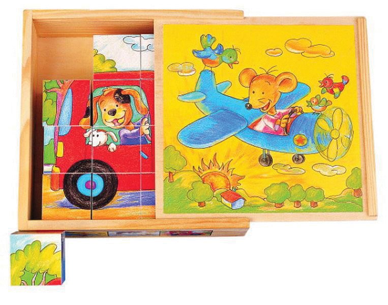 Ahşap Taşıtlar Küp Puzzle