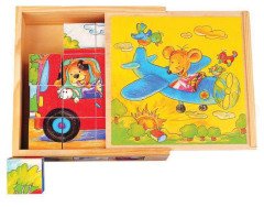 Ahşap Taşıtlar Küp Puzzle