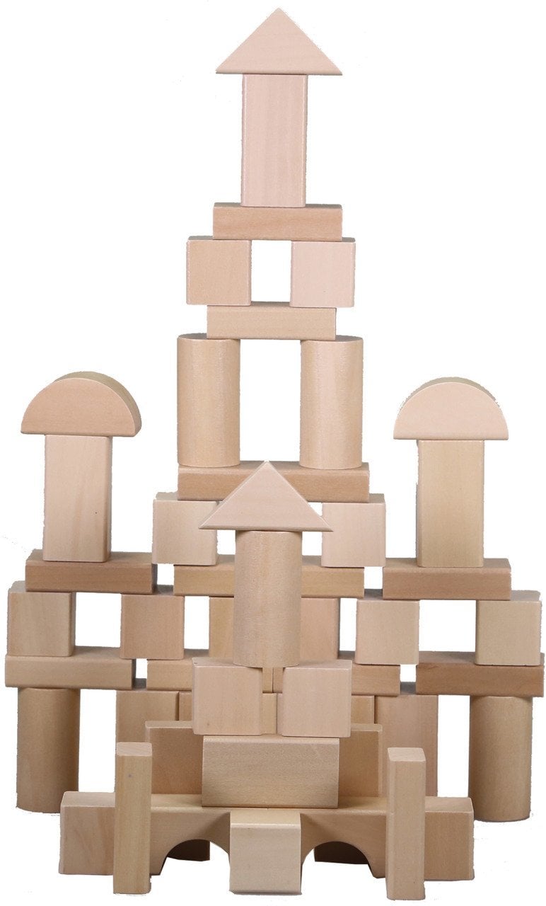 Natural Ahşap Blok 50 Parça
