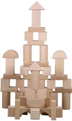 Natural Ahşap Blok 50 Parça
