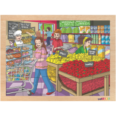 24 PARÇA AHŞAP PUZZLE-ALIŞVERİŞ