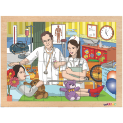 24 PARÇA AHŞAP PUZZLE-HASTANE