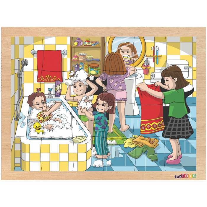 24 PARÇA AHŞAP PUZZLE-HİJYEN
