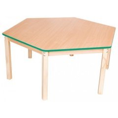 Altıgen Akça Renk Öğrenci Masası - Sınıf Öğrenci Masası