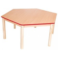 Altıgen Akça Renk Öğrenci Masası - Sınıf Öğrenci Masası