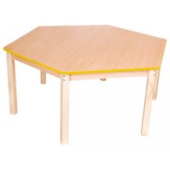 Altıgen Akça Renk Öğrenci Masası - Sınıf Öğrenci Masası