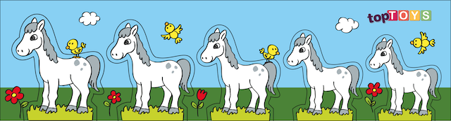 Büyükten Küçüğe Sıralama At Ahşap Puzzle