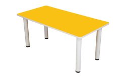 60x120 cm Metal Ayaklı Ahşap Dikdörtgen Masa - Sınıf Öğrenci Masası