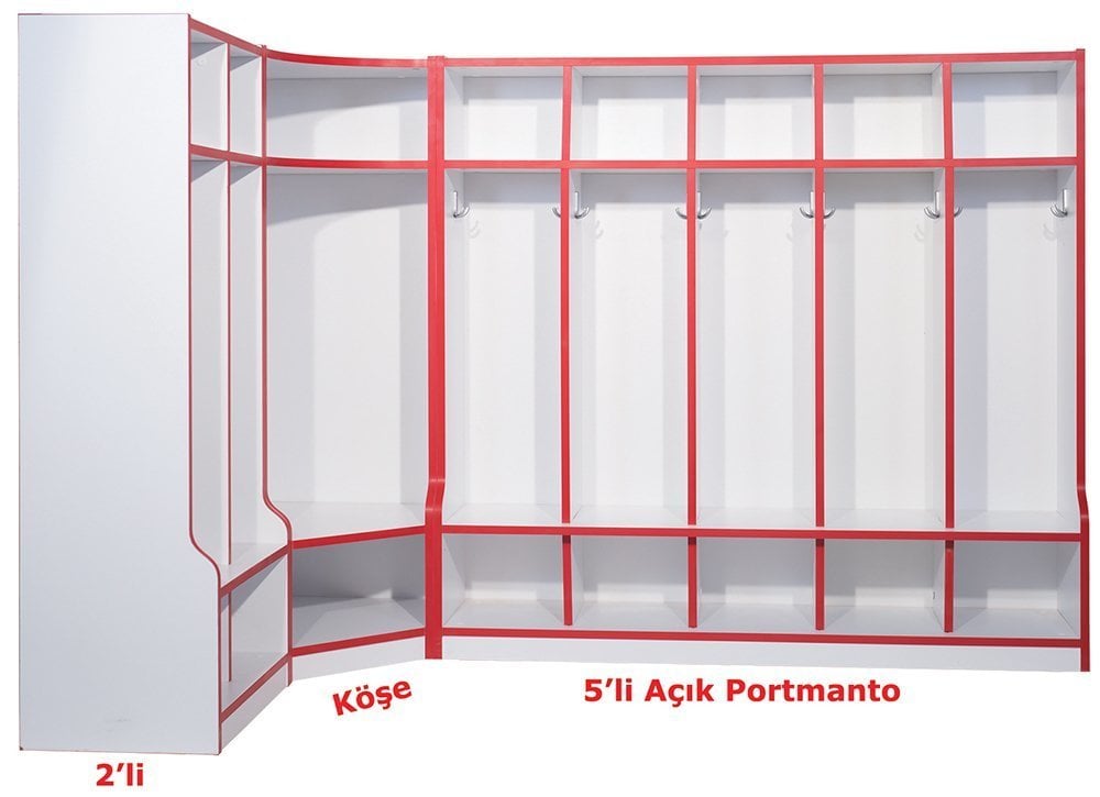 Grup Açık Portmanto - Anaokulu Sınıf Mobilyası