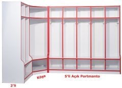 Grup Açık Portmanto - Anaokulu Sınıf Mobilyası