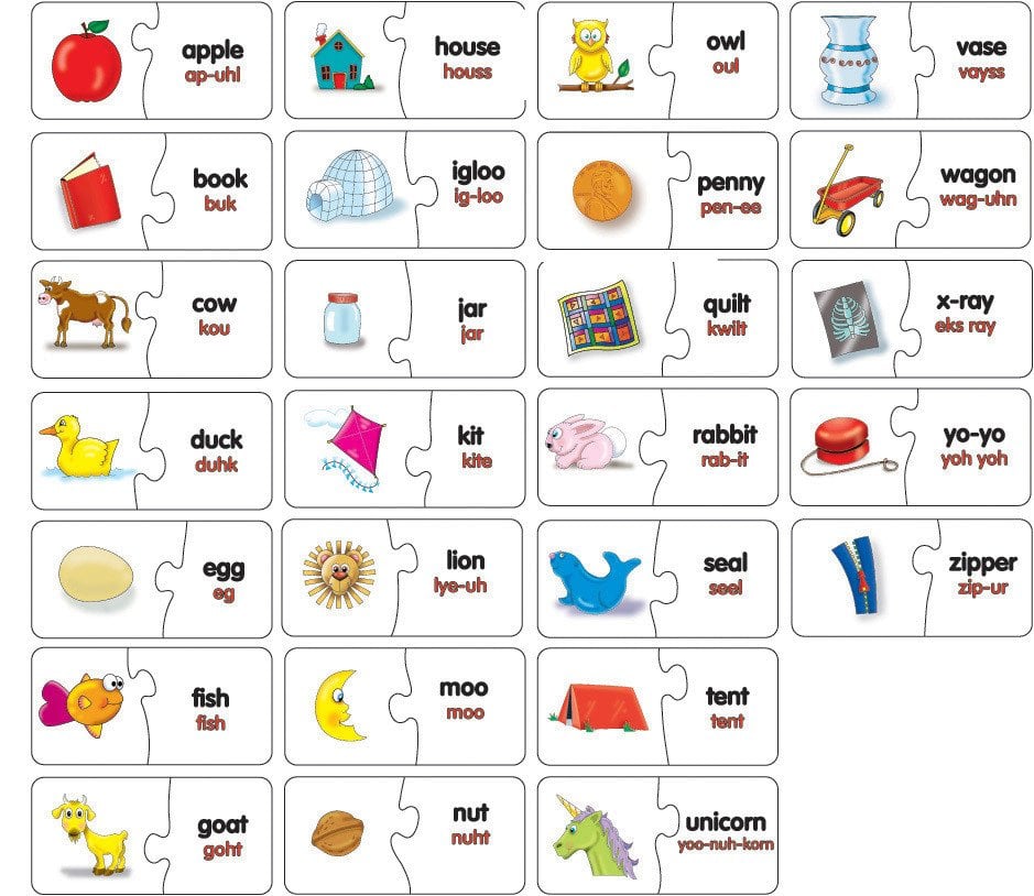 Eşleştir Nasıl Söylerim Mukavva Puzzle