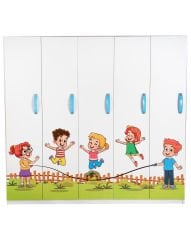 İp Atlayan Çocuklar Ahşap Anaokulu Kreş Portmanto