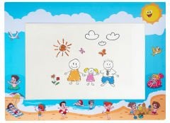 Tatil Temalı Ahşap Anaokulu Kreş Yazı Tahtası