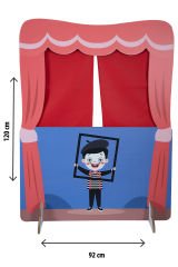 PANDOMİM TEMALI AHŞAP ANAOKULU KREŞ KUKLA SAHNESİ