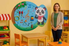 PANDA TEMALI AHŞAP ANAOKULU KREŞ MÜZİK KÖŞESİ(ALETLER HARİÇ)