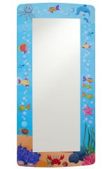 OKYANUS TEMALI AHŞAP ANAOKULU KREŞ BOY AYNASI