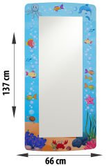 OKYANUS TEMALI AHŞAP ANAOKULU KREŞ BOY AYNASI