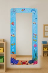 OKYANUS TEMALI AHŞAP ANAOKULU KREŞ BOY AYNASI